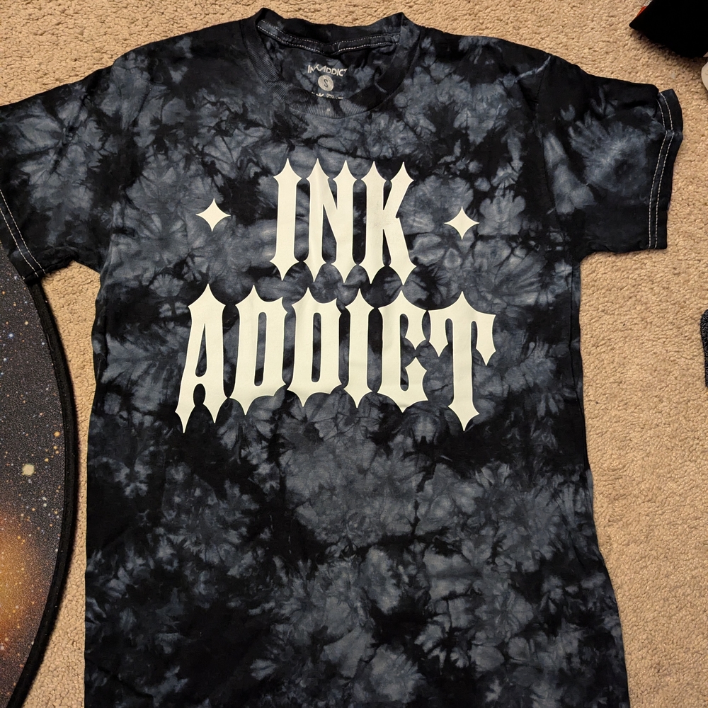 Ink Addict Black Tie-Dye Tee